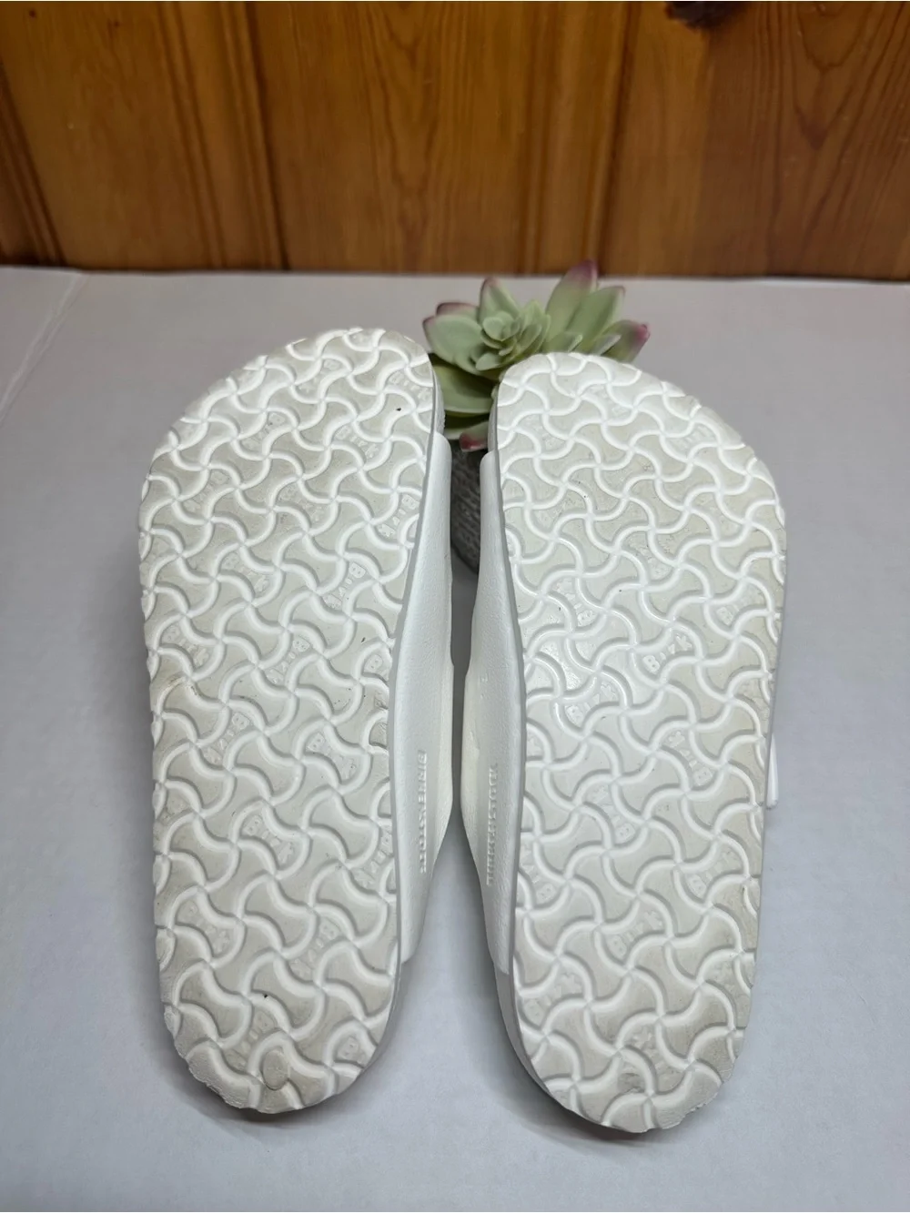 Birkenstock Kids White Two-Buckle EVA Slide Sandals